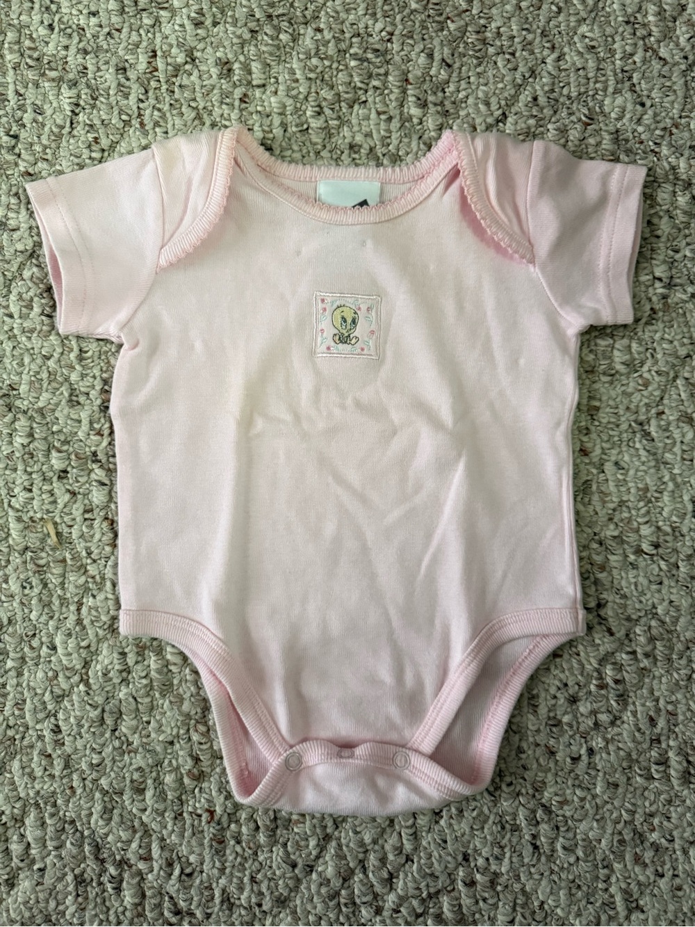 Vintage Soft Pink Baby One-Piece Bodysuit